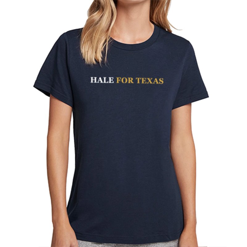 Hale for Texas Navy Cotton T-Shirt