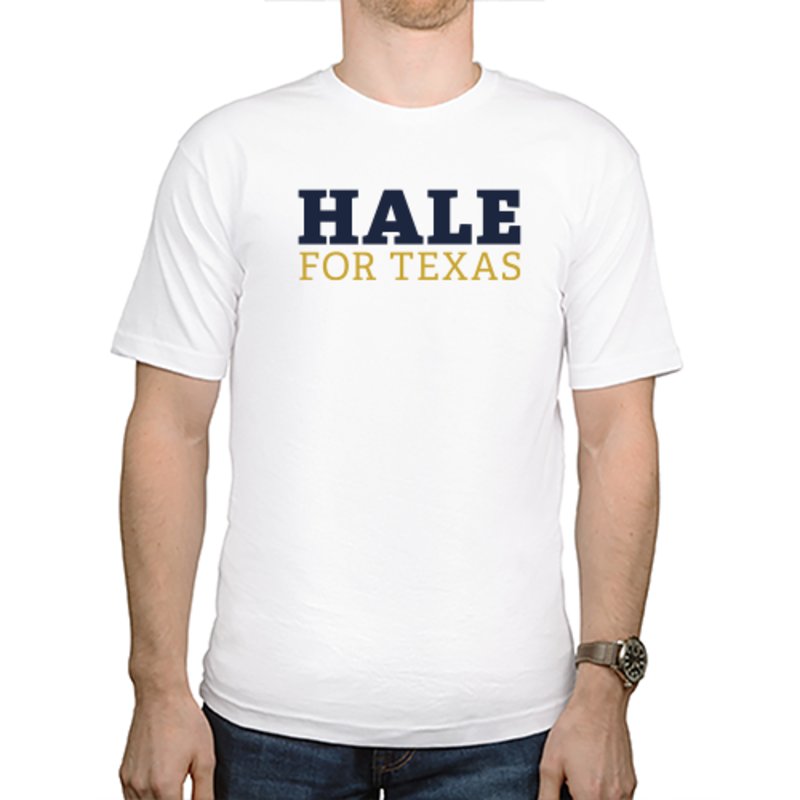 Hale for Texas White Cotton T-Shirt — Inline Logo